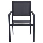 DEXTER - set tavolo in alluminio cm 200/300 x 100 x 74 h con 6 poltrone Venus