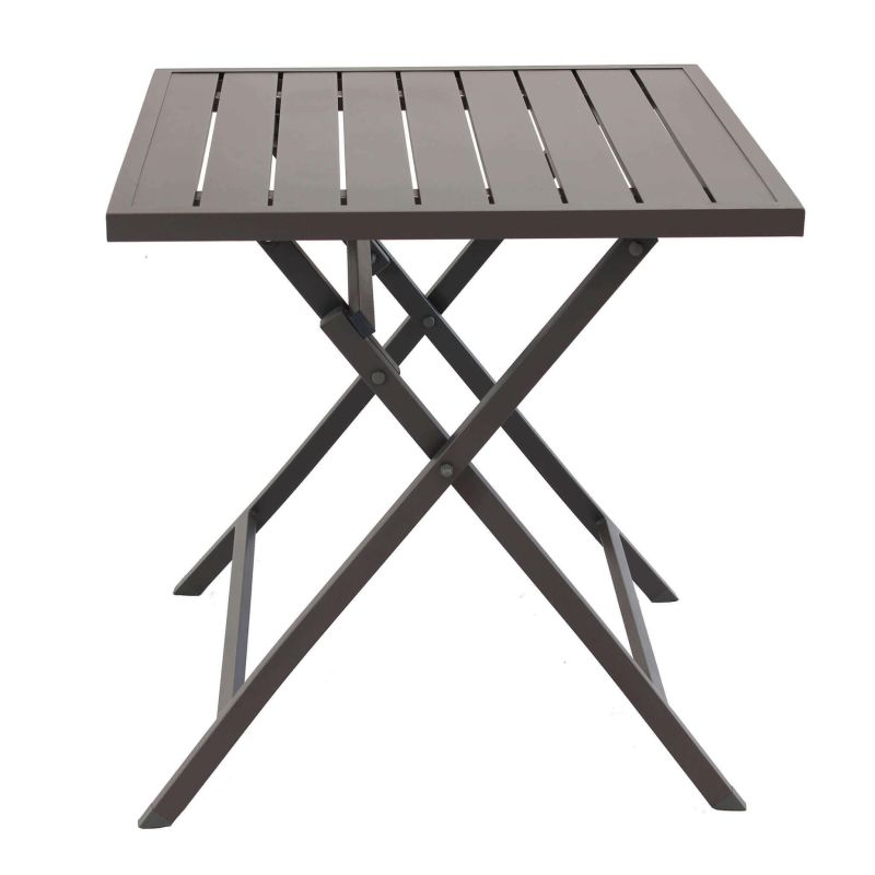 ABELUS - set tavolo in alluminio cm 70 x 70 x 73 h con 2 sedie Gaja