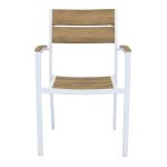 VIDUUS - set tavolo in alluminio e polywood cm 160/240 x 95 x 75 h con 4 poltrone Viduus