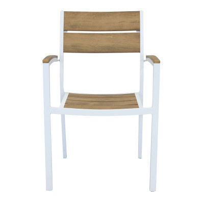 VIDUUS - set tavolo in alluminio e polywood cm 200/300 x 95 x 74 h con 8 poltrone Viduus