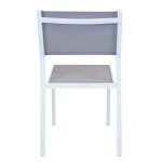 DEXTER - set tavolo in alluminio e teak cm 200/300 x 100 x 74 h con 10 sedie Aulus