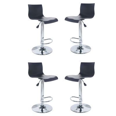 BAYEL - sgabello alto in acciaio set da 4