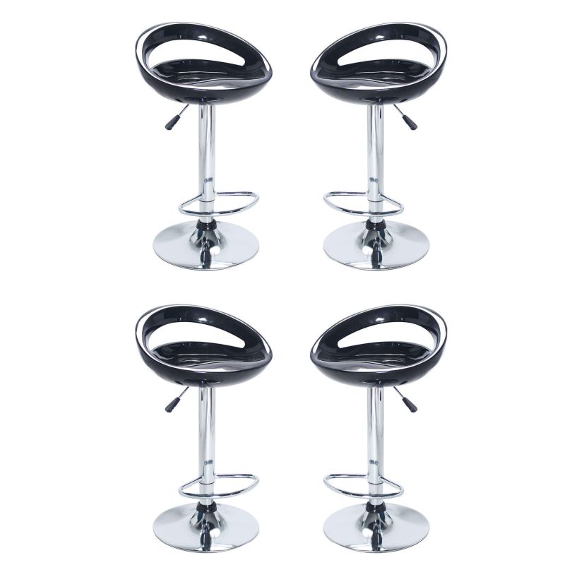 GALTERO - sgabello alto in acciaio set da 4