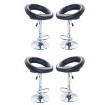 GUSTAVO - sgabello alto in acciaio set da 4