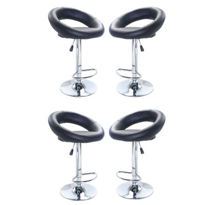 GUSTAVO - sgabello alto in acciaio set da 4