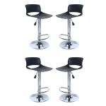 HECTOR - sgabello alto in acciaio set da 4