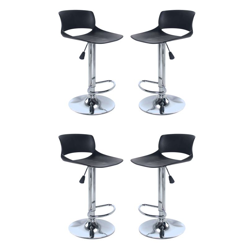 HECTOR - sgabello alto in acciaio set da 4