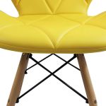 NAOMIE - sedia moderna in ecopelle e legno set da 2