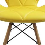 NAOMIE - sedia moderna in ecopelle e legno set da 4