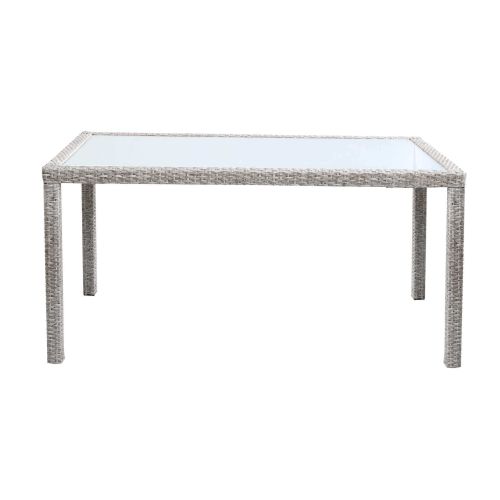 AXONA - set tavolo in wicker cm 150 x 90 con 6 poltrone Axona