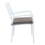 DEXTER - set tavolo in alluminio cm 200/300 x 100 x 74 h con 10 poltrone Dexter