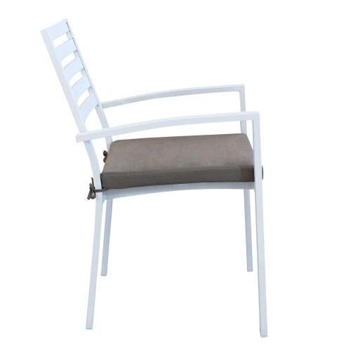 DEXTER - set tavolo in alluminio cm 200/300 x 100 x 74 h con 10 poltrone Dexter