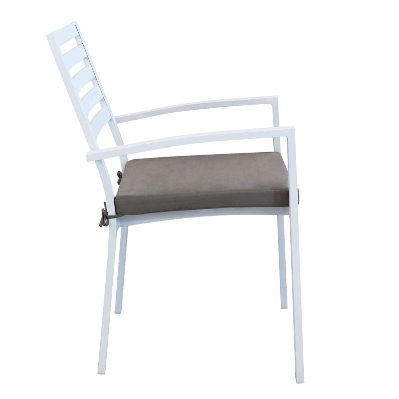 DEXTER - set tavolo in alluminio cm 200/300 x 100 x 74 h con 10 poltrone Dexter