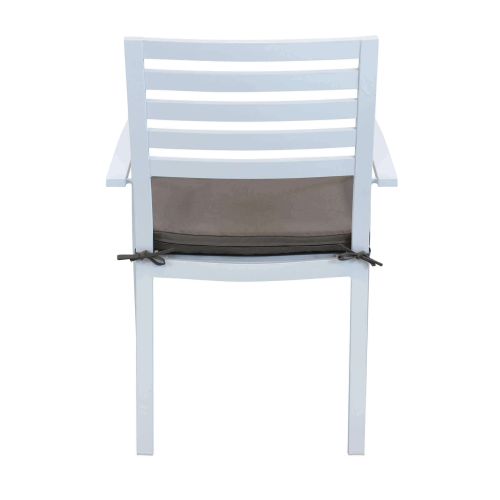 DEXTER - set tavolo in alluminio cm 200/300 x 100 x 74 h con 10 poltrone Dexter