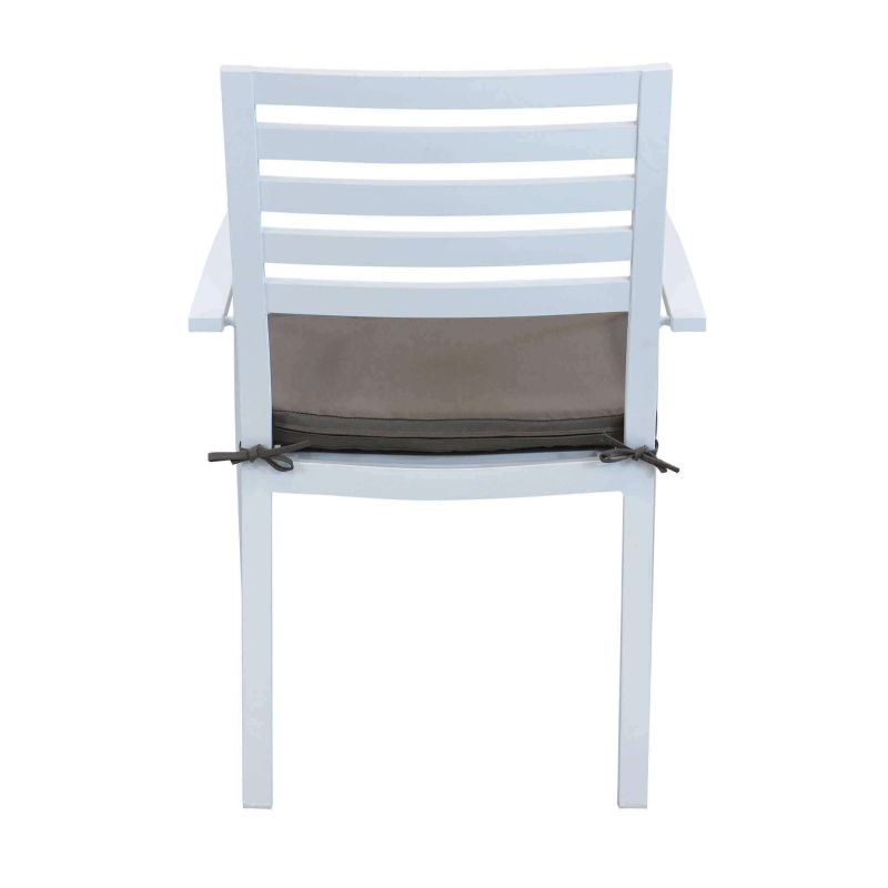 DEXTER - set tavolo in alluminio cm 200/300 x 100 x 74 h con 10 poltrone Dexter