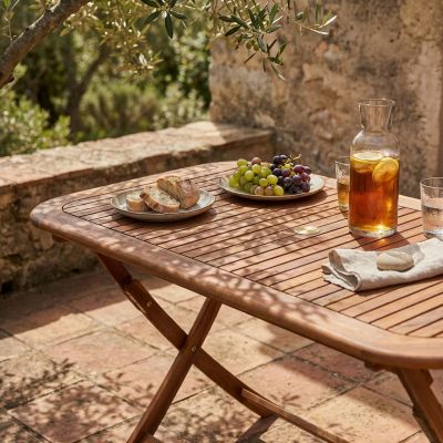 SOLEA - tavolino da giardino pieghevole in legno massiccio di acacia