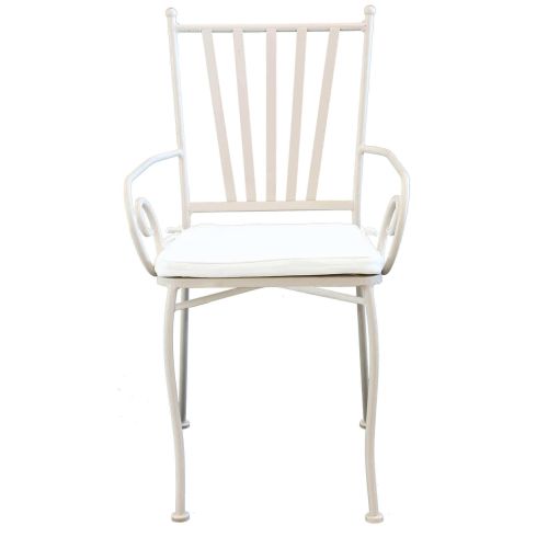 VENTUS - set tavolo in ferro cm 160 x 90 x 74 h con 4 poltrone Ventus