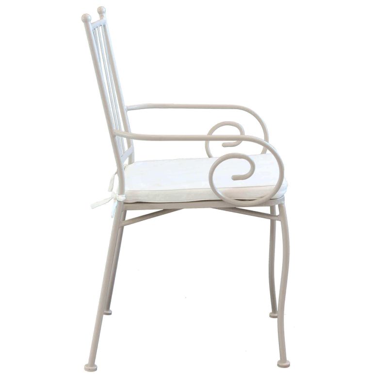 VENTUS - set tavolo in ferro cm 160 x 90 x 74 h con 4 poltrone Ventus