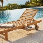 FIBULA - lettino prendisole in legno di teak