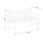 LIGULA - panca da giardino in legno di teak 3 posti