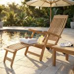 PATRIS - lettino prendisole in legno di teak