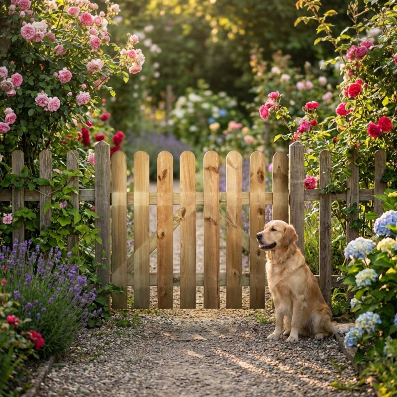 cancello da giardino in legno di pino impregnato in autoclave 100 x 100 cm