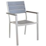 TRIUMPHUS - set tavolo in alluminio e polywood cm 180/240 x 100 x 73 h con 8 poltrone Xanthus