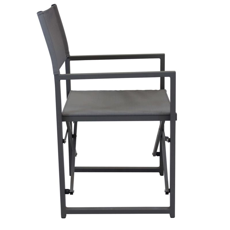 DEXTER - set tavolo in alluminio cm 200/300 x 100 x 74 h con 6 poltrone Carpenter