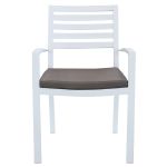 DEXTER - set tavolo in alluminio cm 200/300 x 100 x 74 h con 6 poltrone Dexter