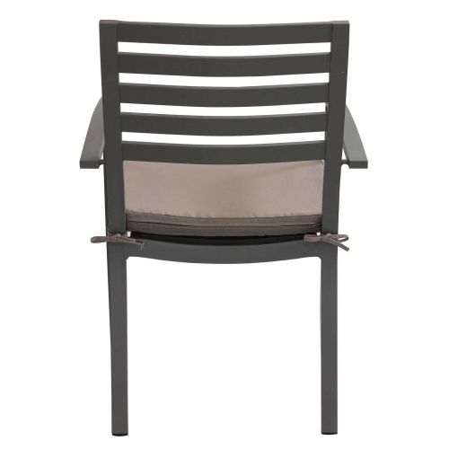 DEXTER - set tavolo in alluminio cm 200/300 x 100 x 74 h con 6 poltrone Dexter