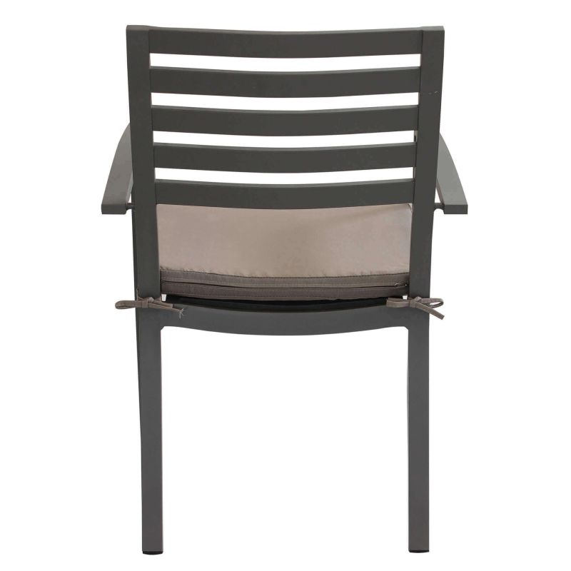 DEXTER - set tavolo in alluminio cm 200/300 x 100 x 74 h con 6 poltrone Dexter