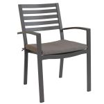 DEXTER - set tavolo in alluminio cm 200/300 x 100 x 74 h con 6 poltrone Dexter