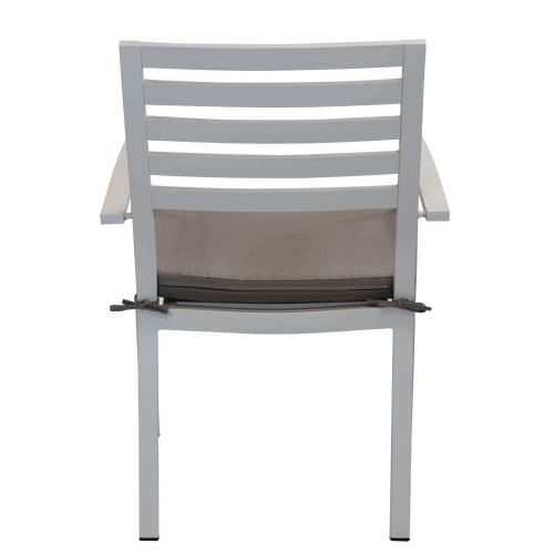 DEXTER - set tavolo in alluminio cm 200/300 x 100 x 74 h con 6 poltrone Dexter