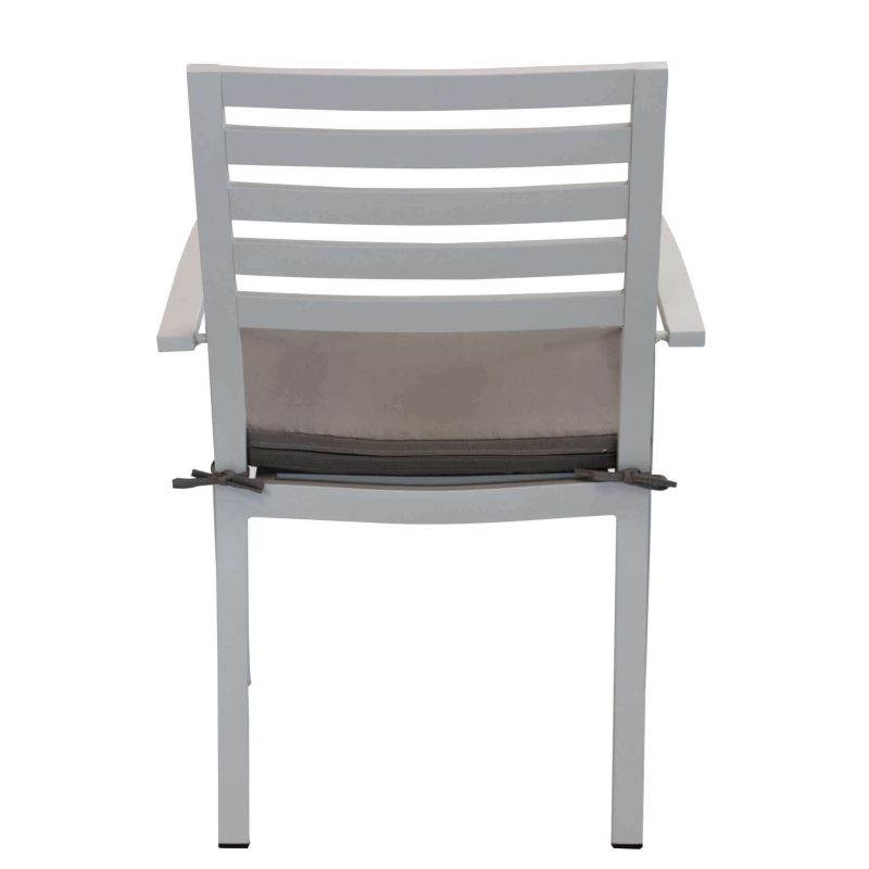 DEXTER - set tavolo in alluminio cm 200/300 x 100 x 74 h con 8 poltrone Dexter