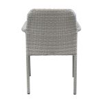 AXONA - set tavolo in alluminio e teak cm 150 x 90 con 4 poltrone Axona