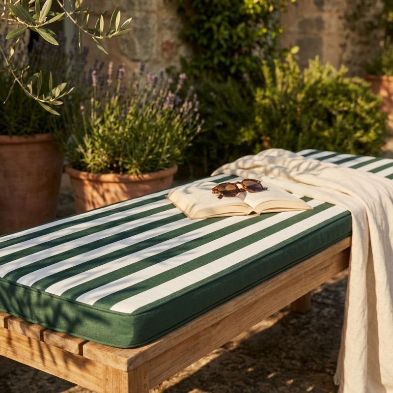 LONG FLATTY - cuscino 150 con doppia cucitura idrorepellente a righe