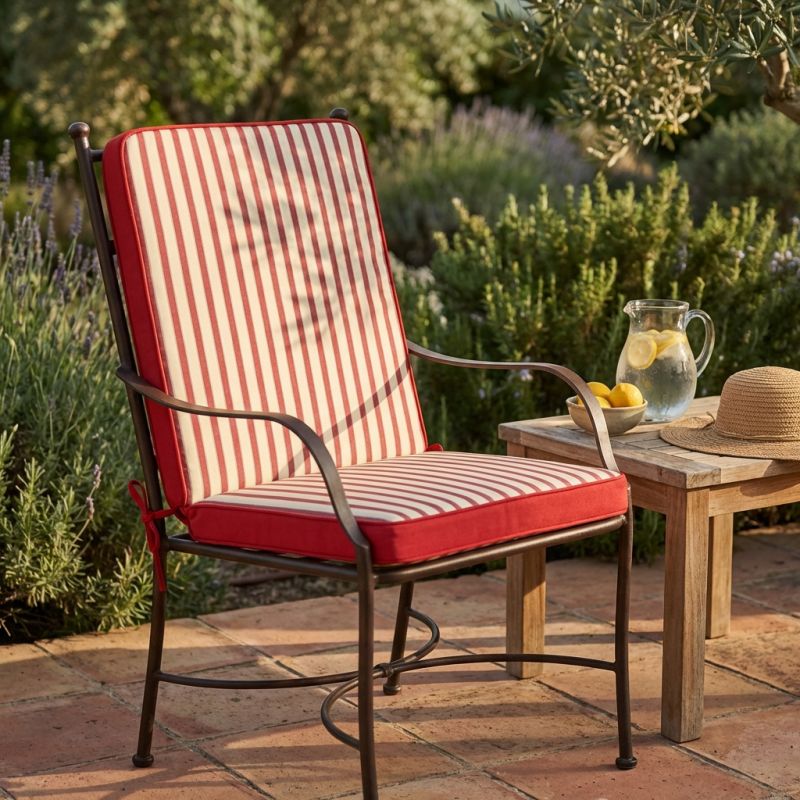 SANATY - cuscino medio con doppia cucitura idrorepellente a righe