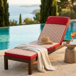 STRAND - cuscino sdraio con doppia cucitura idrorepellente a righe