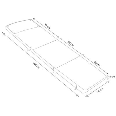 LIVES - cuscino lettino con doppia cucitura idrorepellente a quadri