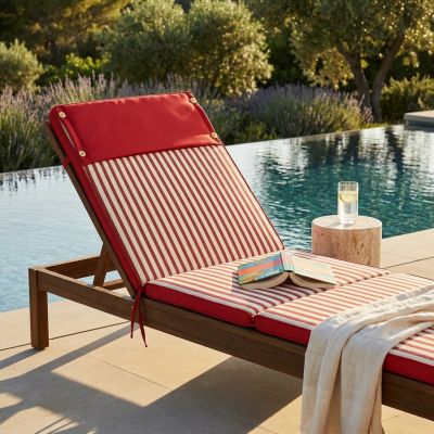 LIVES - cuscino lettino con doppia cucitura idrorepellente a quadri