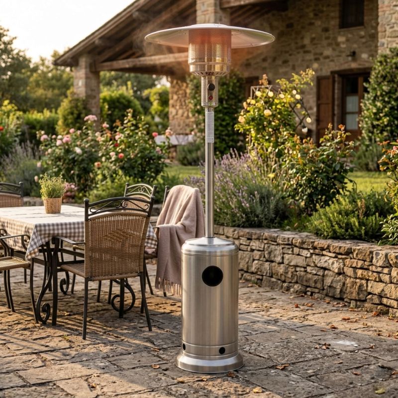 Fungo riscaldante a gas in acciaio