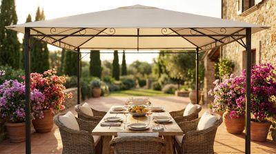 GREX - gazebo da giardino in acciaio 3 x 4 m