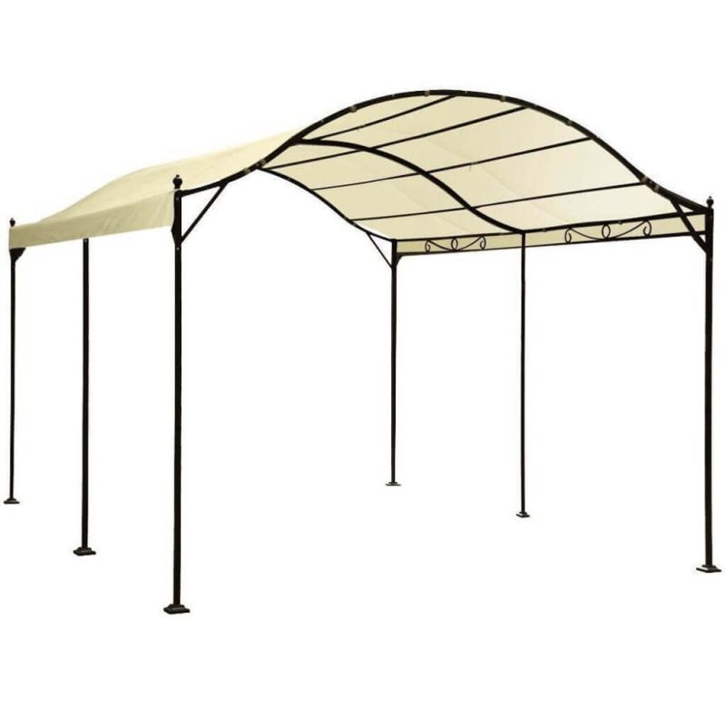 AORNOS - gazebo da giardino a onda in acciaio