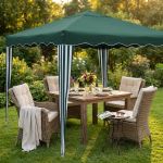 HEBES - gazebo pieghevole e richiudibile completo di sacca protettiva in acciaio 3 x 3 m