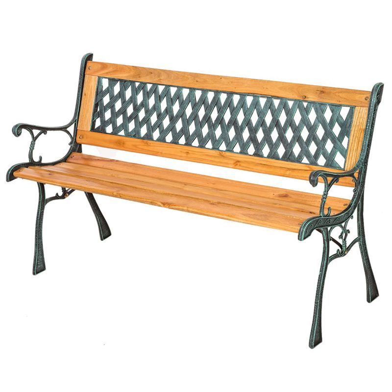 GINE - panca in ghisa e legno