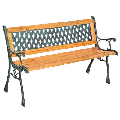 GINE - panca in ghisa e legno