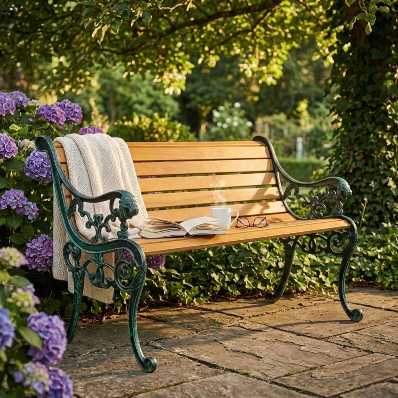 CLASSIC GINE - panca in ghisa e legno