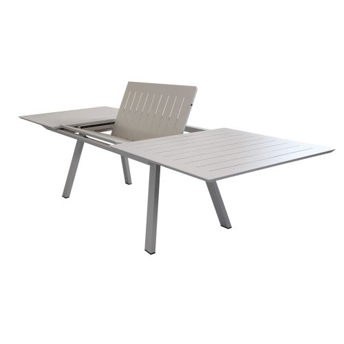 SPLENDOR - set tavolo in alluminio cm 200/300 x 110 x 75 h con 10 poltrone Splendor