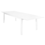 ARGENTUM - set tavolo in alluminio cm 220/280 x 100 x 75 h con 10 poltrone Aulus