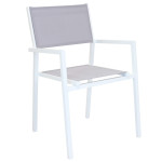 ARGENTUM - set tavolo in alluminio cm 220/280 x 100 x 75 h con 10 poltrone Aulus